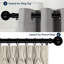Heavy-Duty Adjustable Curtain Pole with Finials-455005175-454942158