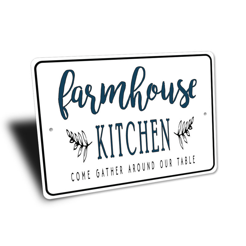 Enseigne en aluminium Farmhouse, H 10 po x l 14 po x P 0,04 po