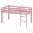 Twin Size Loft Bed – Ladder & Strengthened Slat Bed Platform-322923524
