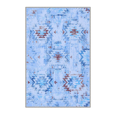 Premium Hall Carpet, 2.6 x 6.6 Feet, 100% Polyester, 0.3 in Pile Height | Antibacterial, Non-Slip Underside, Machine Washable | 3D Digital Print Design, Durable & Stylish for Entryways, Living Rooms & More