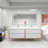 83.4'' Double Bathroom Vanity with Acrylic Top-75263137