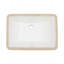 Lavabo de salle de bain rectangulaire en céramique avec trop-plein 19,7 "X14"