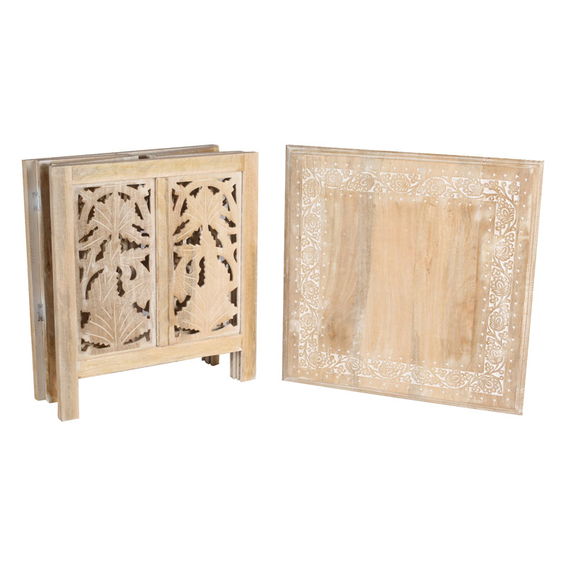 Abbey End Table, 56cm H x 54cm W x 54cm D, Natural