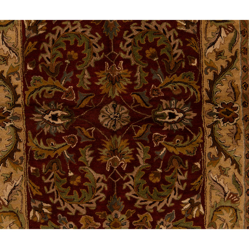 High-Quality Hand-Knotted Red And Blue Area Rug