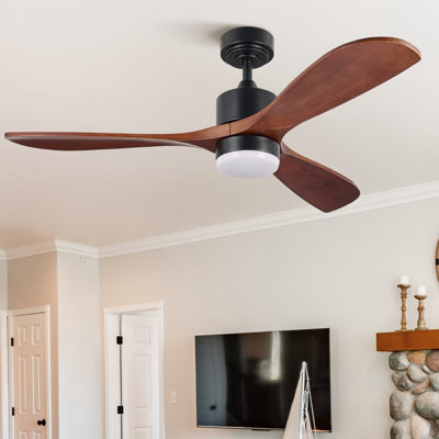 132.1cm Calisse 3- Blade LED Ceiling Fan with Remote Control and Light Kit Included