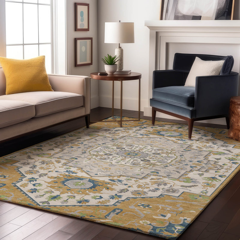 Premium Machine Washable Jelinek AMF985 Oriental Rug, Rectangle 10' x 14'
