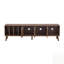 Meuble télé de style Mid-Century moderne avec des pieds en bois massif, beaucoup de rangement et un assemblage facile pour le salon et la chambre à coucher