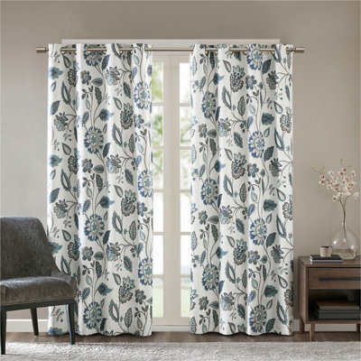 Jacquard Printed Room Darkening Curtain Panel, Oeko-Tex Certified For Safety And Comfort, Blocks Light And Noise