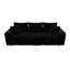 Canapé 82,7 po en velours côtelé 82,7 po, canapé rembourré moderne et confortable, coussins de siège profond avec coussins moelleux et 1 repose-pieds, fauteuil convertible, noir (ancien SKU: W1885S00150)-1756744616-1765595120