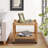 Nightstand End Table with Lockable Wheels and Removable Tray