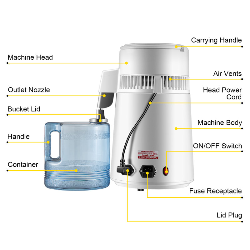 Le plus nouveau distillateur d'eau 4L