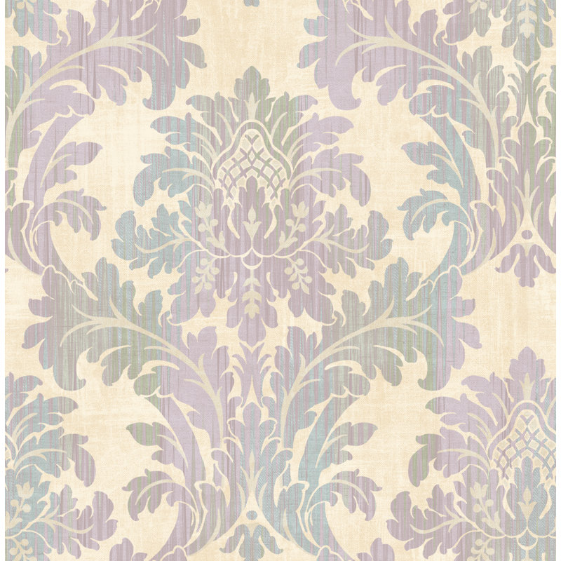 Rouleau de papier peint Myrto Ombre, Raisin / bleu cendré