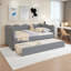 Lit de jour confortable avec couchette, port USB et adorable forme de vague-1805179024