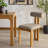 Dellar Boucle Upholstered Back Dining Chair-1200011530