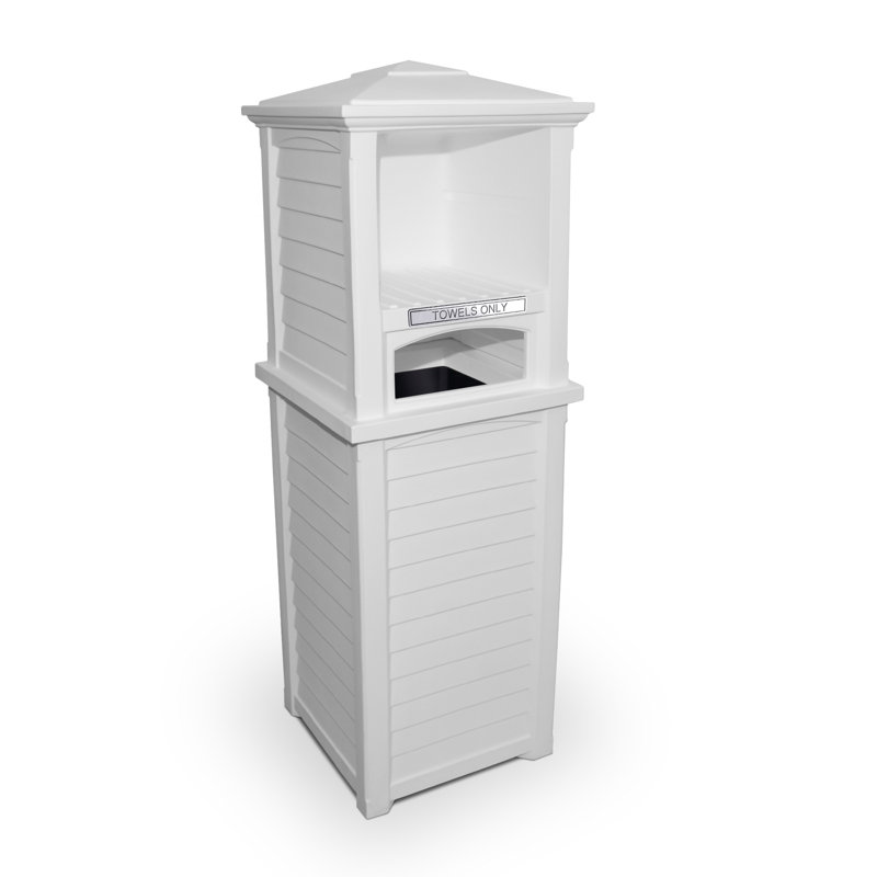 Charlton Home® Tillett 23'' W 24 Gallons Water Resistant Towel Valet, White