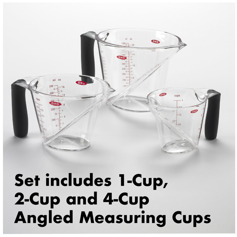 OXO Grips 3-Pieces Plastic Measuring Cup Set