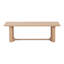 Table basse d'extérieur moderne en bois d'acacia avec plateau à lattes et base robuste