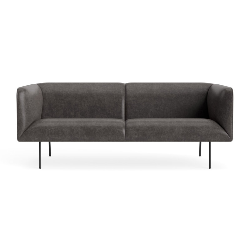 MTO - Dandy Sofa Black Legs, Slate Leather