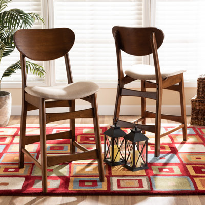 Hollman Solid Wood 23.6'' Counter Stool