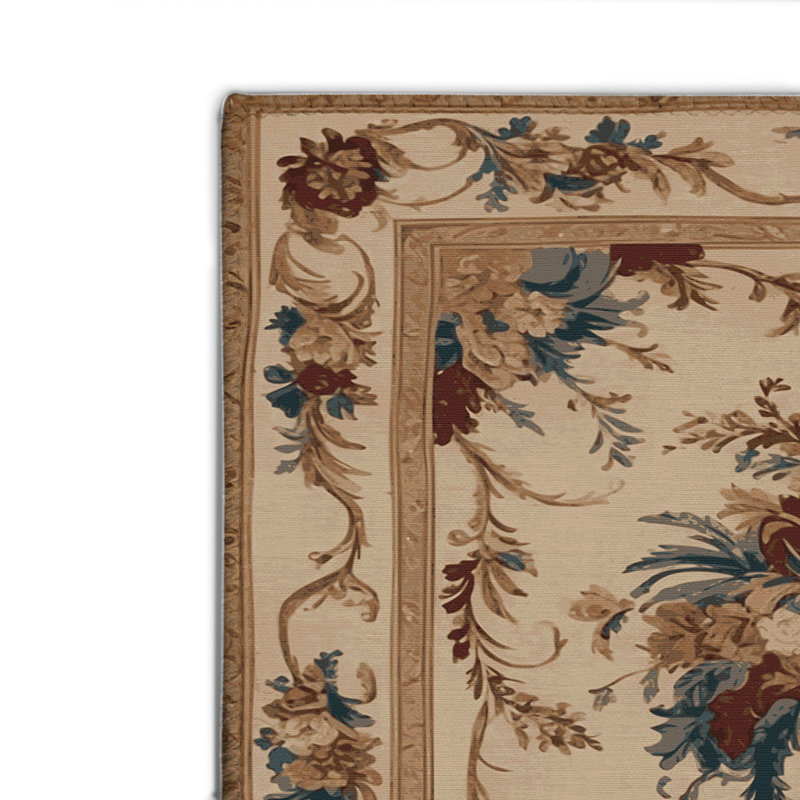 French Brown Indoor and Outdoor Area Rug, Rectangle 2' x 3'