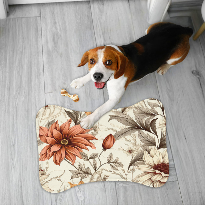 Free Flowers - Tapis d'alimentation en os 1 pièce