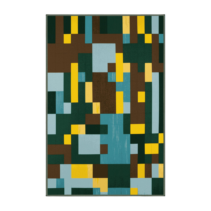 Matrix Mountains Rug, Rectangle 5' x 8'