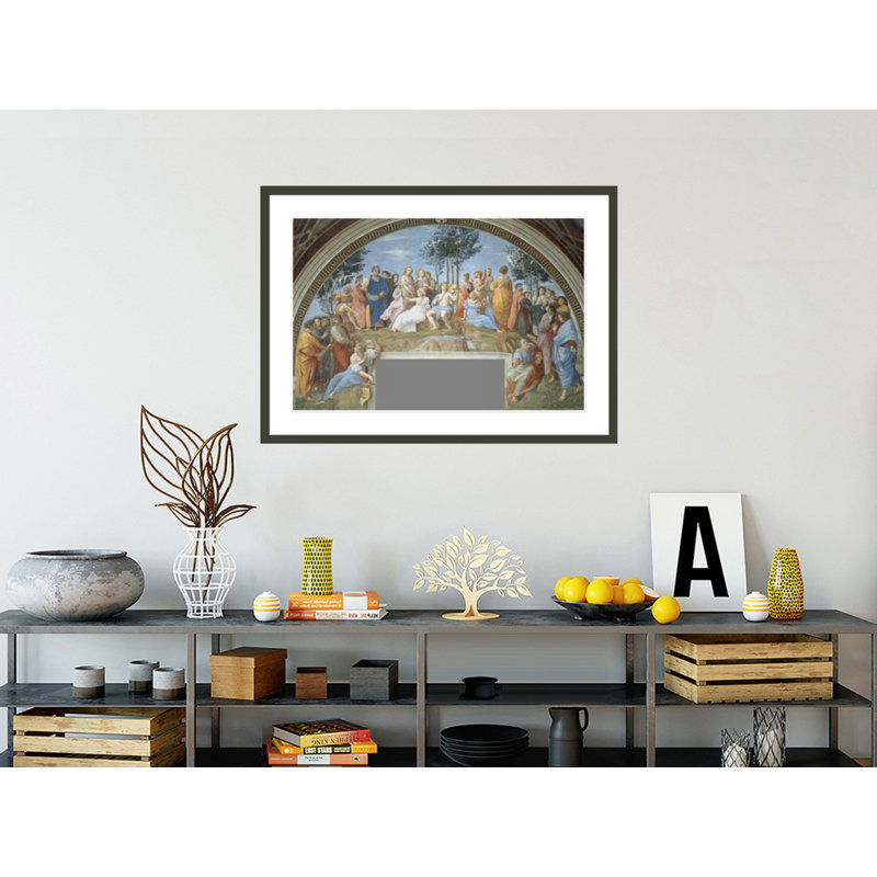 Parnassus par Raphael - estampe numérique encadrée, H 29,9 po x l 41,5 po