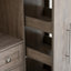 [Vidéo d'assemblage disponible] Buffet autoportant avec huche, grande armoire de rangement pour garde-manger avec armoire latérale coulissante, tablettes de porte et tiroir-1010671365