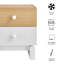 Table de chevet 2 tiroirs Nolia