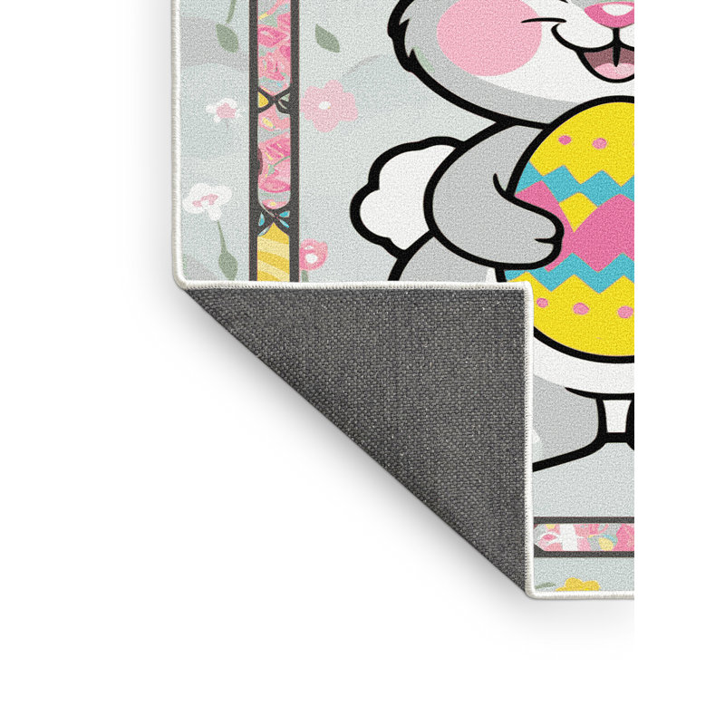The Holiday Aisle® Easter Spring Holiday Rug, Rectangle 8' x 10'