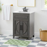 Hartzler 23.88'' Single Bathroom Vanity with Vitreous China Top