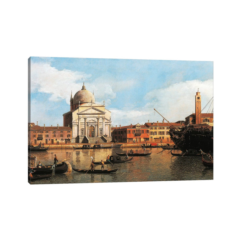 View Of Church Of Redeemer And St James, Venice, 1747-1755 by Canaletto - Wrapped Canvas Print