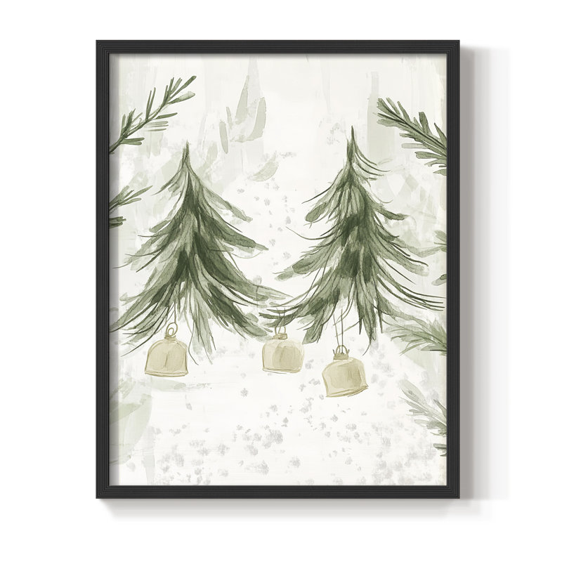 «Christmas Holiday Art», reproduction encadrée - bois massif, Noir, noir, noir, noir, H 30 po x l 24 po