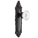 Grandeur Grande Victorian Plate Single Dummy with Versailles Crystal Door Knob