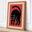 Silhouette Cat Mid-Century - Wrapped Canvas-10606412-10606452