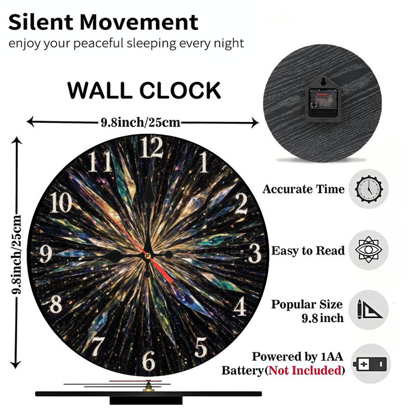Clock Numbers With Radiant Burst