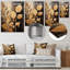 Décoration murale en métal brun et feuilles beige et harmonie VI-92736393
