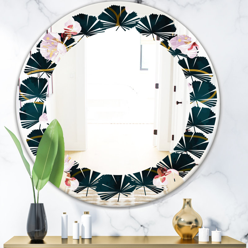 Miroir mural sans cadre à motif fleur american american, 31,5 po x 31,5 po