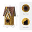 Maison d'oiseaux de jardin en bois massif patiné Strader-1470189611