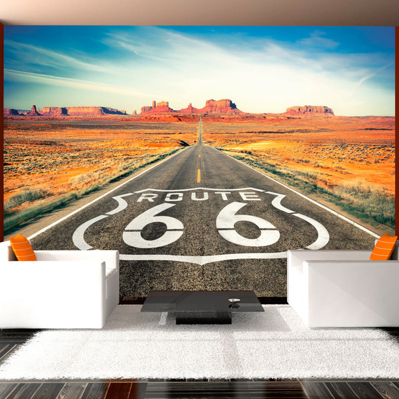 Murale pelez et collez - Route 66, L 41 po x l 57 po