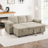 Waldorf 91.7" 3-Seat Sectional Sofa With Ottoman And Pull-Out Bed