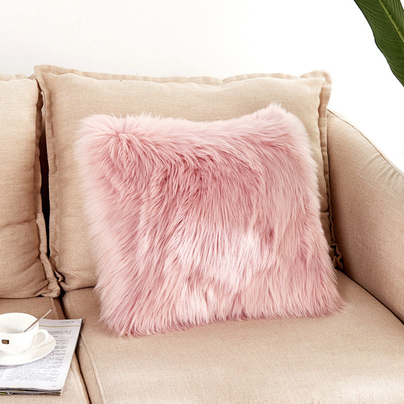 Stephan Square Throw Pillow Cover, Pink, 45 x 45cm