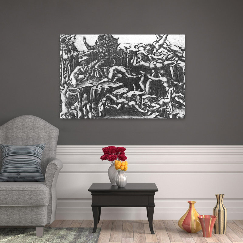 L'Enfer, tiré de La Divine Comédie de Dante Alighieri - Affiche murale abstraite contemporaine, H 32 po x l 48 po