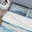 Ensemble de housse de couette bleu et blanc Modern Waves Of The Coast II - Coastal Minimalisme-101242676
