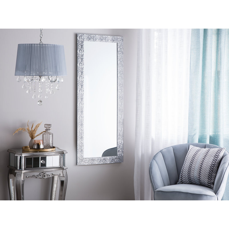 Casandra Flat Wall Mirror, Silver