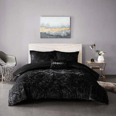 Housse de couette en velours double / grand - tissu rosé, 2 taies décoratives, attaches intérieures en diamant, literie à fermeture à boutons
