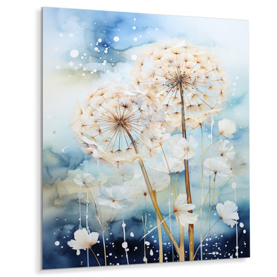 " Dandelion Whimsical Dandelion Pointillism II "