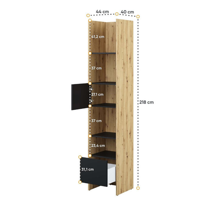 Babajide 85.83cm H x 85.83cm W Standard Bookcase, Oak
