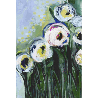 Motif floral moderne blanc IV