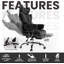 Ergonomic Adjustable Reclining Swiveling Office Chair - Faux Leather with Footrest for PC-119965247